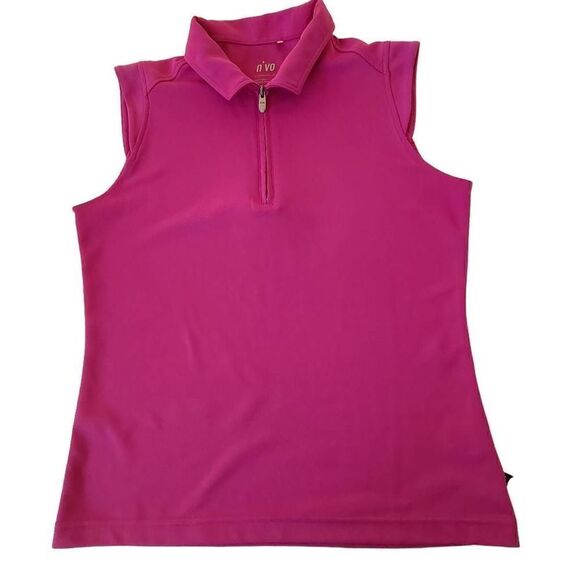 NiVO Womens Magenta Sleeveless Sports Sun Protection Polo Small - Picture 1 of 12